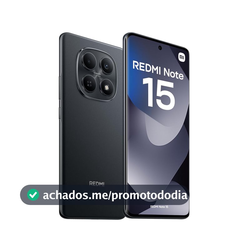 Smartphone Xiaomi Redmi Note 15 Preto 8GB RAM 256GB ROM (2510DRA23L)