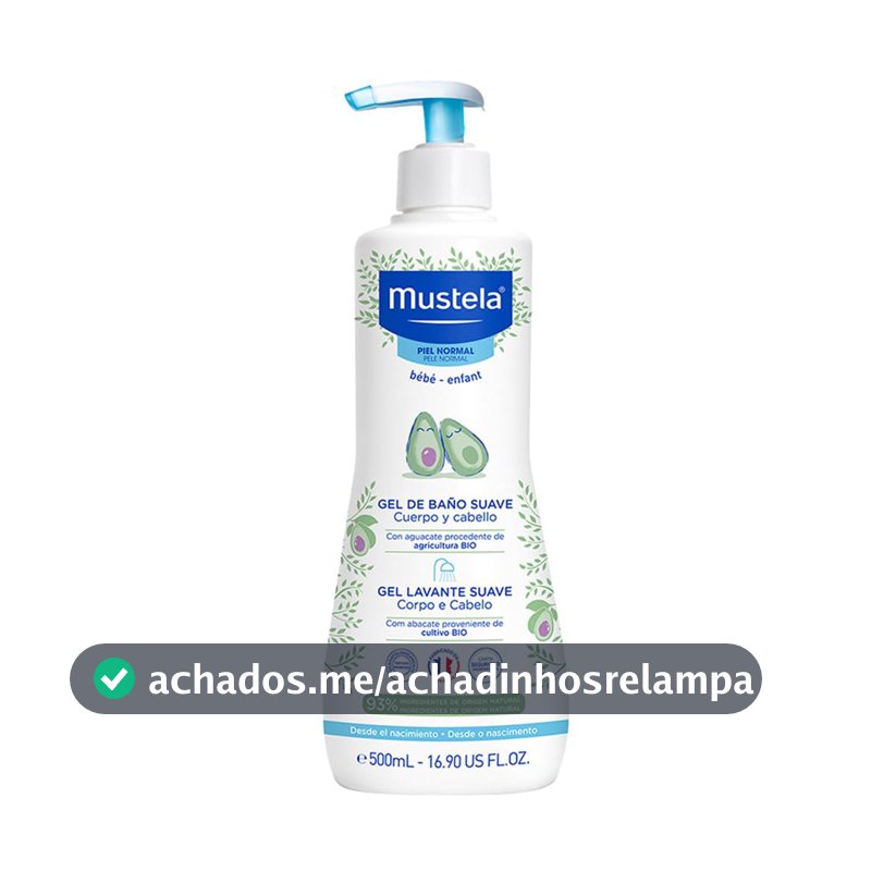 Mustela Gel Lavante Suave 500ml Sabonete Líquido Corpo e Cabelo Infantil