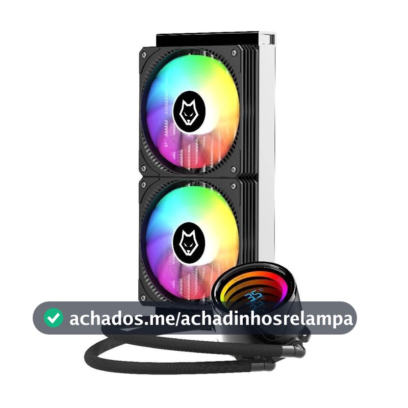 Water Cooler Husky Glacier, Iluminação ARGB, 240mm, AMD e Intel, Preto - HWT600PT
