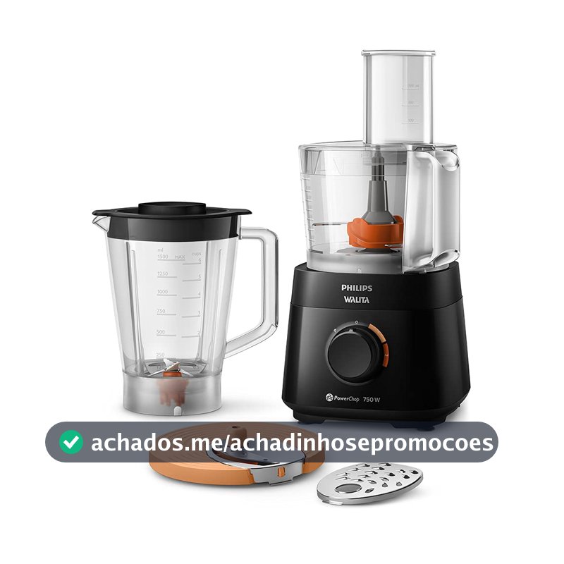 Philips Walita Multiprocessador PowerChop 750, 4 Acessórios, 750W, 110V