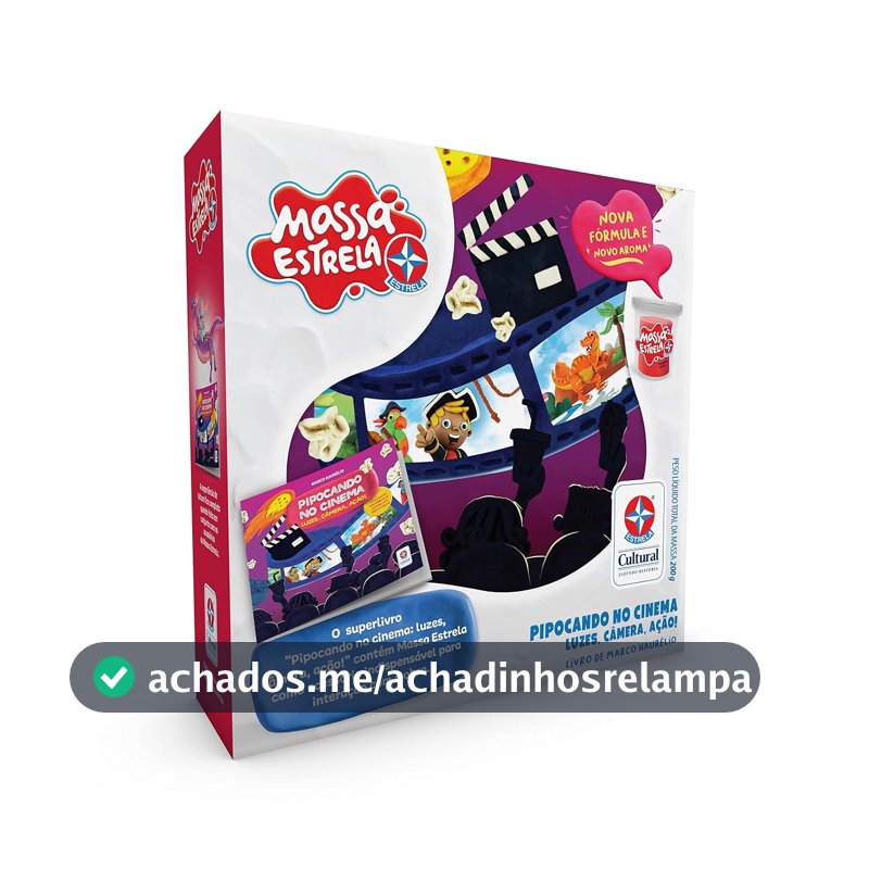 Brinquedos Estrela, Livro Pipocando no Cinema com Massa Estrela, Multicolor