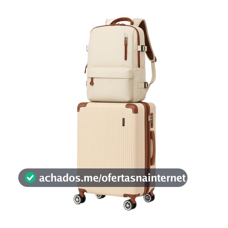 Mala de Bordo 10kg Mochila Bagagem de Mão com 4 Rodas Duplas 360°