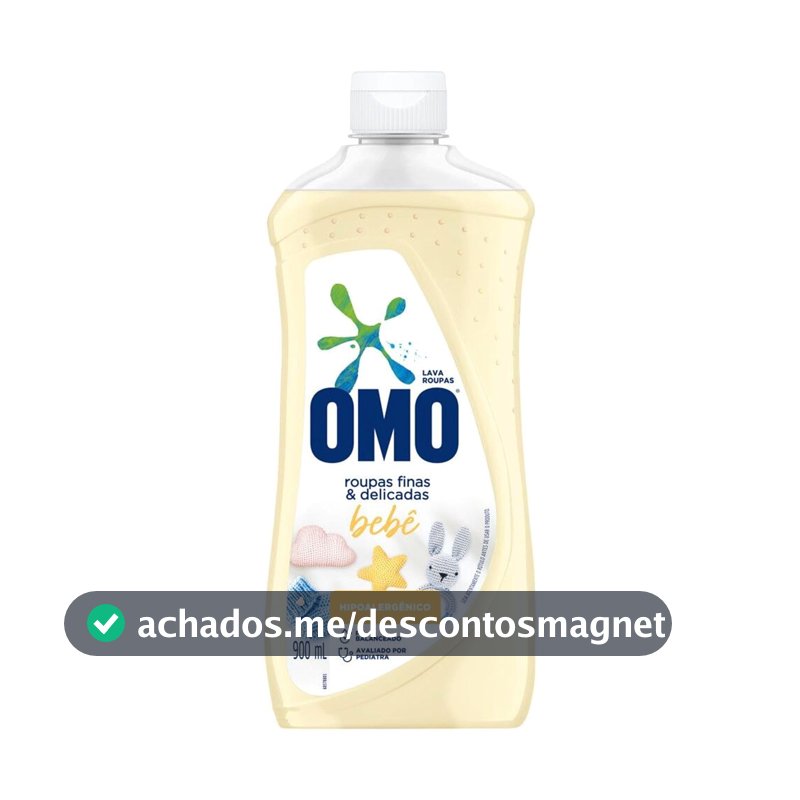 OMO Sabão Líquido Roupas Finas E Delicadas Bebê 900Ml