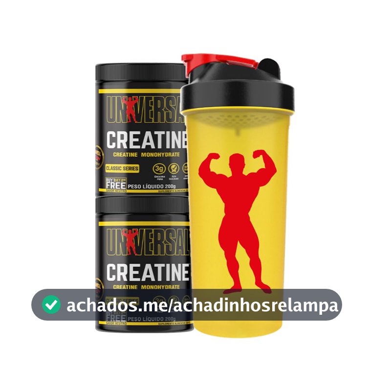 Creatina Monohidratada Universal - Universal Nutrition (400g + Coqueteleira)