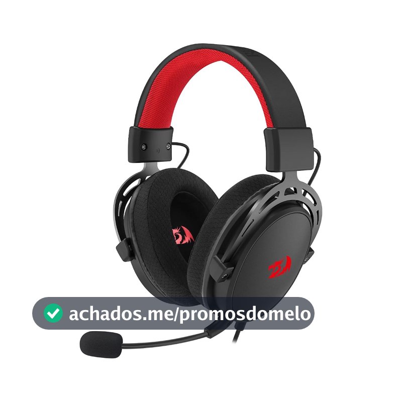 Headset Gamer Redragon Cragblade Preto Drivers 53mm Microfone Removível H541