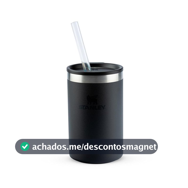 Stanley Copo Térmico 3 em 1 com Tampa e Canudo Black 296ml