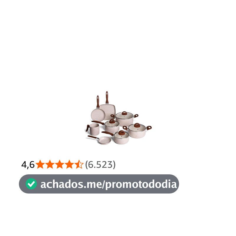 Brinox - Jogo de Panelas 8 Peças Ceramic Life Smart Plus - Vanilla