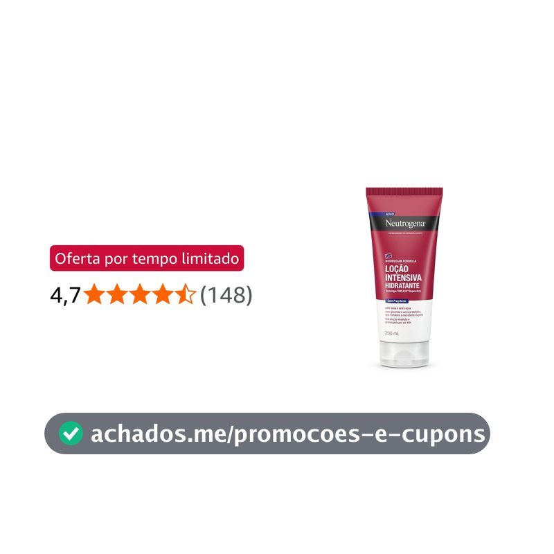 Hidratante Corporal Neutrogena Norwegian Intensivo, Com Fragrância, 200ml