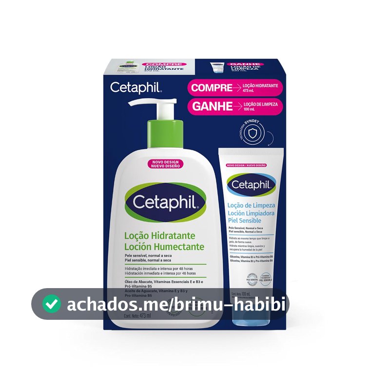 Loções Cetaphil, 473ml e 100ml, Kit com 2 Unidades