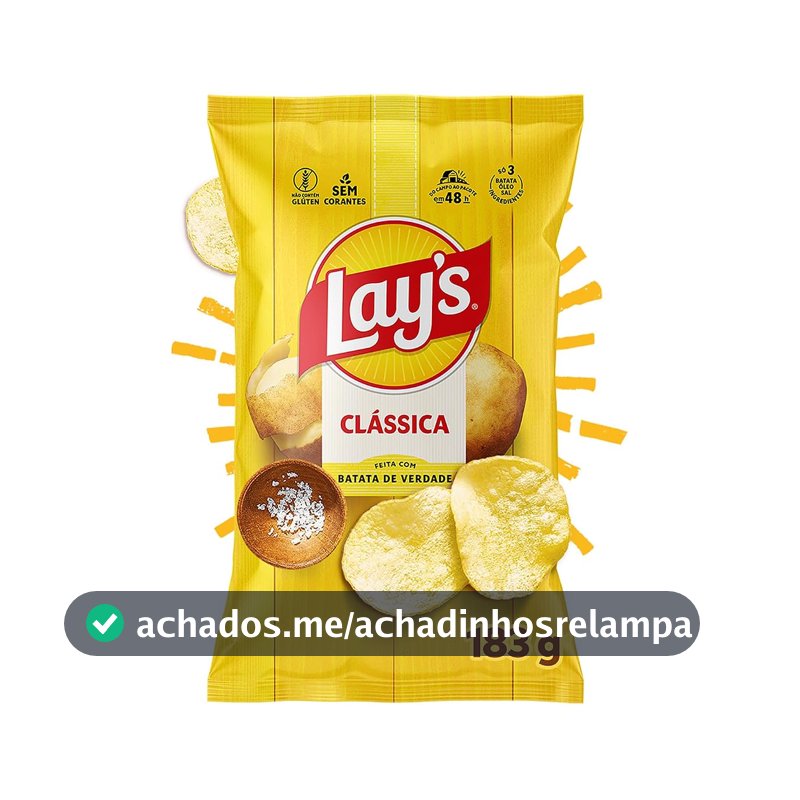 Lay's Batata Frita Lisa Clássica Sabor Original 183g