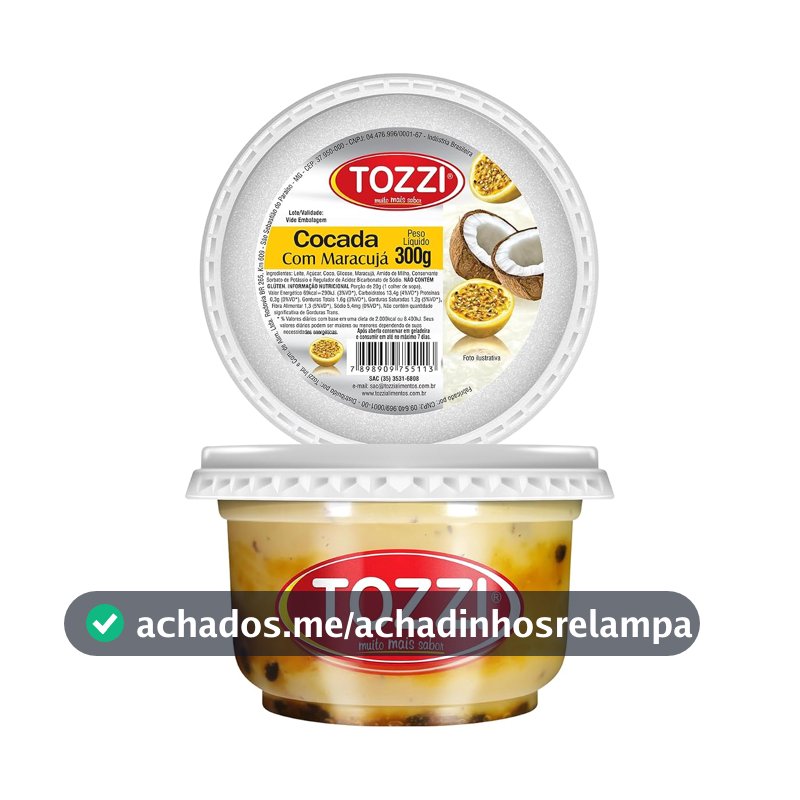 Cocada com Maracujá Tozzi Pote 300g