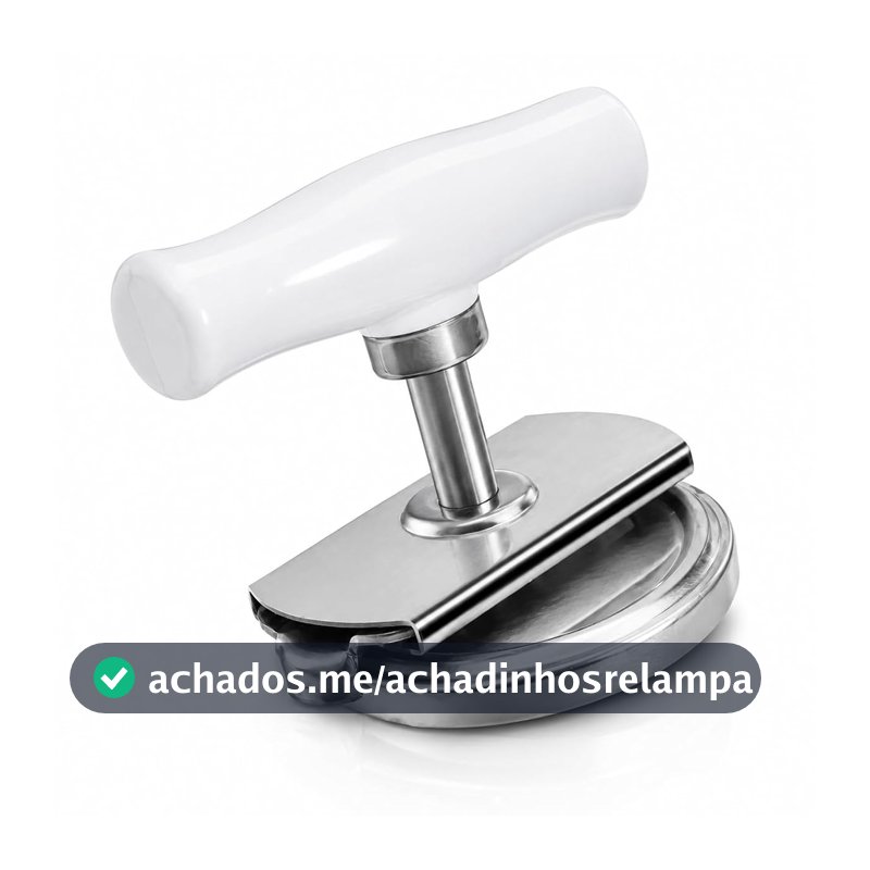 Abridor de Frascos e Potes em Aço Inox com Alça Confortável