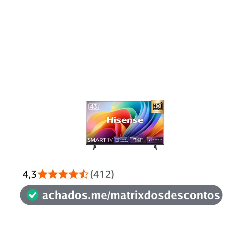 Hisense Smart TV FHD 43" Polegadas 43A4NV