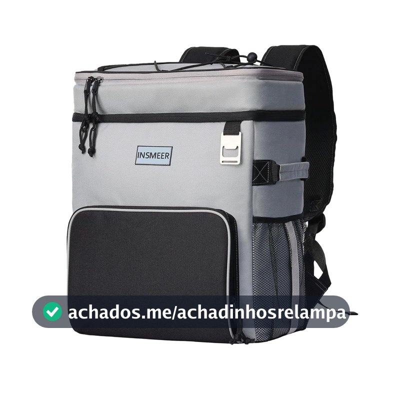 INSMEER Mochila térmica, refrigerador de praia isolado grande refrigerador de acampamento macio à prova de vazamento