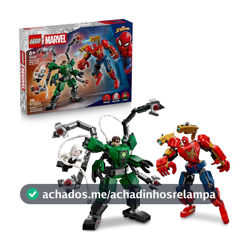 LEGO Marvel Batalha de Robôs: Homem-Aranha vs. Doc Ock 76338 (315 Peças)