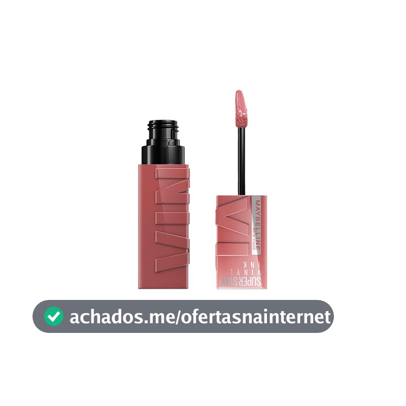Batom Líquido Vinil Espelhado SuperStay Vinyl Ink Maybelline Cheeky 4,2ml