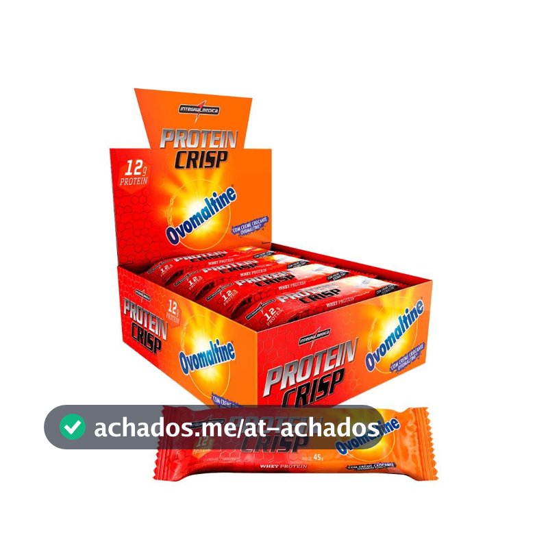 Integralmedica Whey Protein Crisp Bar Ovomaltine 12 Unidades