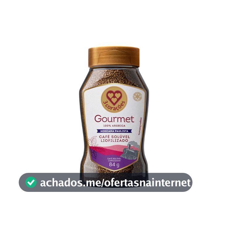 Café Solúvel 3 Corações Liofilizado Mogiana Paulista