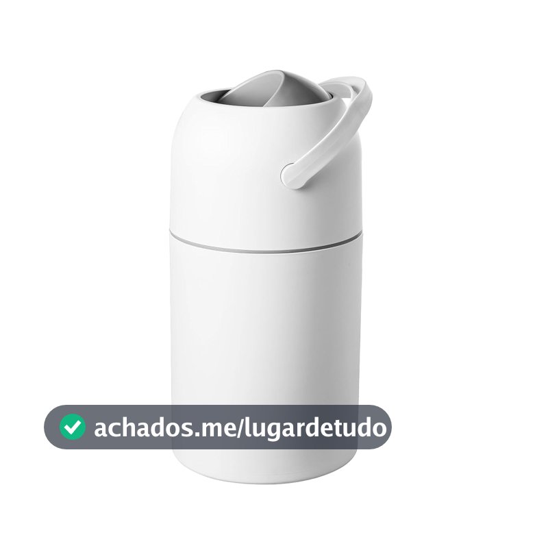 Lixeira Mágica Baby Mel - 3 em 1 Antiodor, Antibacteriana e Antiviral, Capacidade de 10L - Essencial para o Quarto do Bebê (Branco)