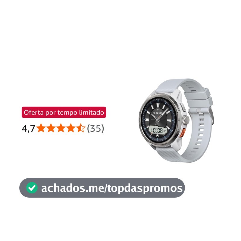 HAYLOU Solar Ultra Smartwatch para Mulheres e Homens, Prata