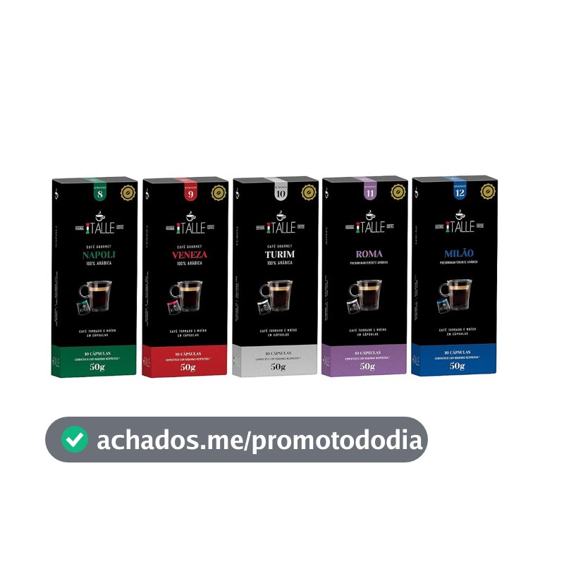 Cápsulas Compativeis Nespresso Café moido e torrado Cafe Italle 50 Und