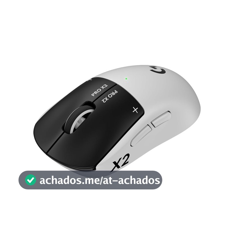 Mouse Gamer Sem Fio Logitech G PRO X2 SUPERSTRIKE LIGHTSPEED, Desempenho Ultra-rápido, Ultraleve (61 g), Cliques táteis personalizáveis, Carregamento USB-C - para PC/Mac/Notebook