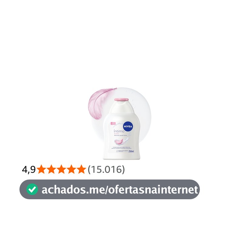NIVEA Sabonete Líquido Íntimo Suave 250ml, Limpeza Delicada, Mantém pH Natural, Extrato de Camomila, Cuidado Calmante, Uso Diário