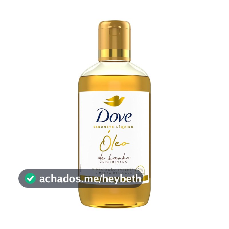 Dove Óleo de Banho Hidratação Intensa e Limpeza Delicada, Glicerinado com 96% Ingredientes de Origem Natural 240 ml
