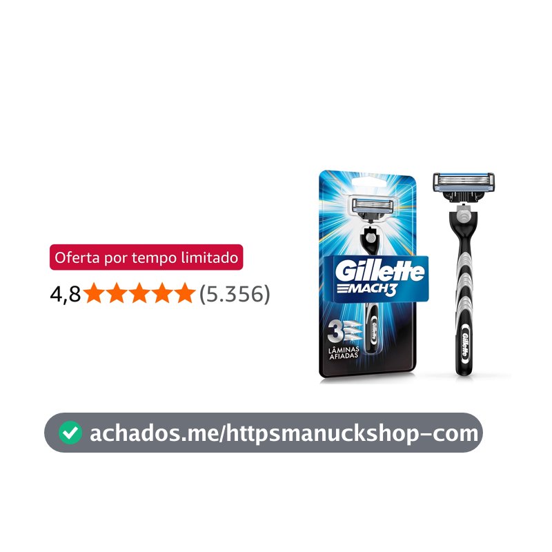 Gillette Mach3 Aparelho de Barbear com 3 Lâminas 1 Unidade