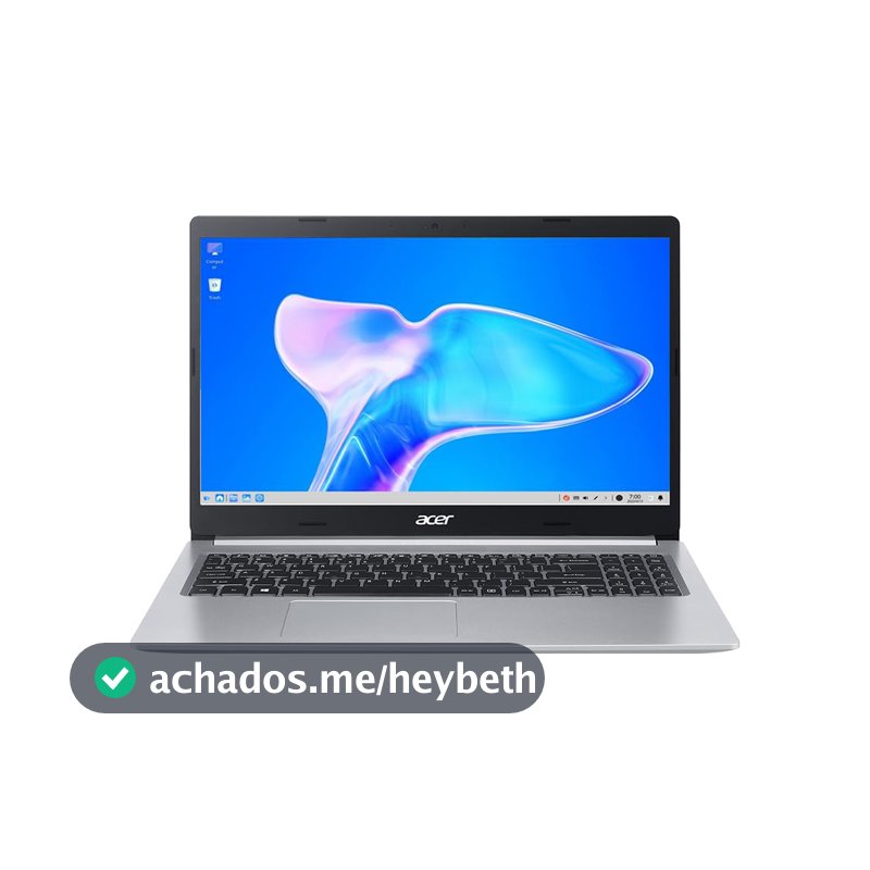 Acer Notebook Aspire 5 AMD Ryzen 5 5500U 16GB SSD 512GB 15.6" Full HD Linux Preto Alimentação CA Compatível c/ Mouse USB - A515-45-R478