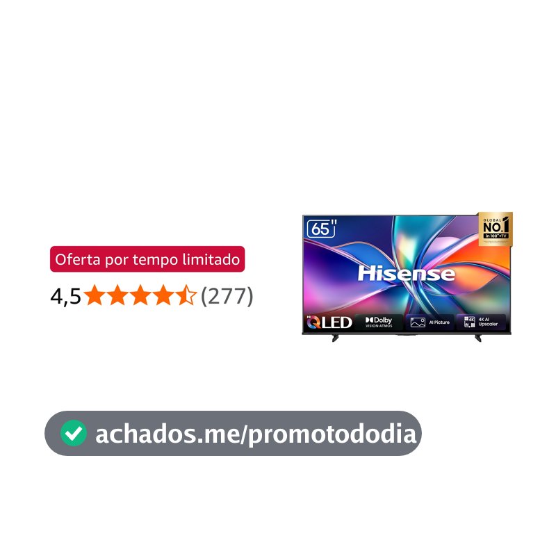 Hisense Smart TV UHD 4K HI-QLED 65" Polegadas 65Q6QV