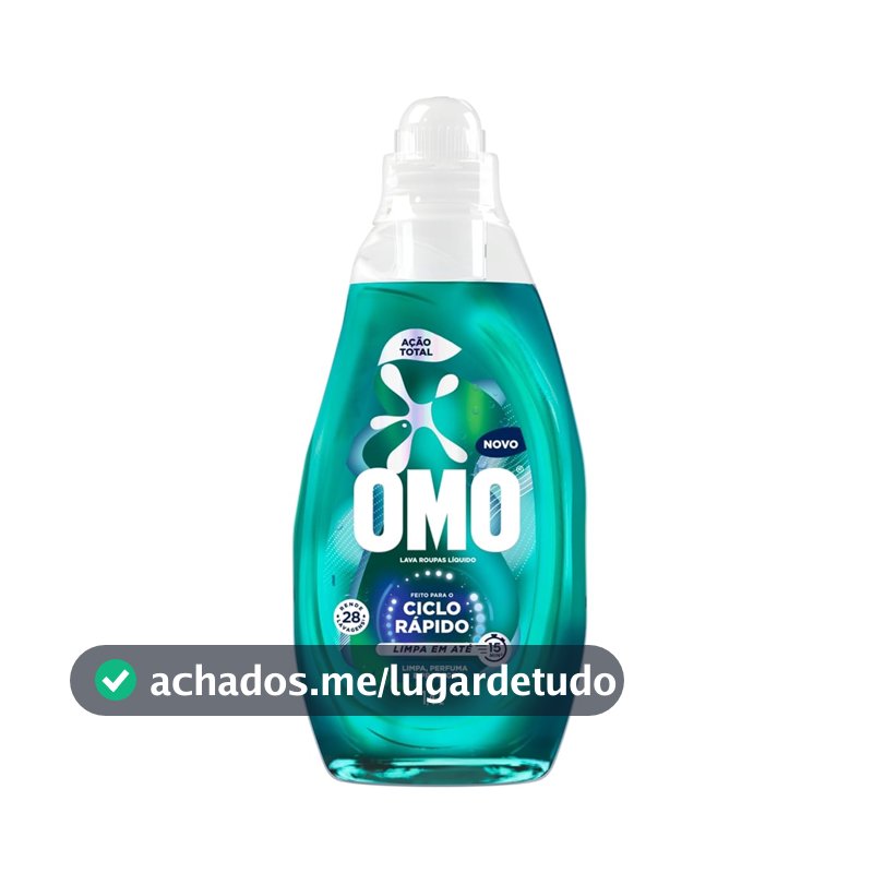 Lava-Roupas Líquido Omo Ciclo Rápido Ação Total Frasco 1,4l