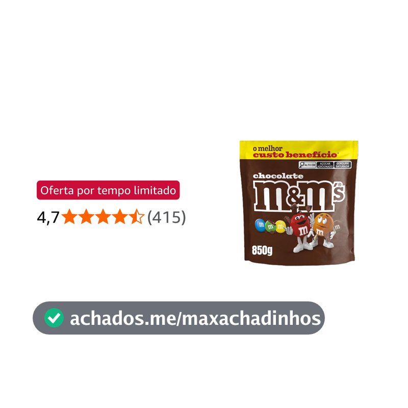 Chocolate M&M'S Ao Leite 850g