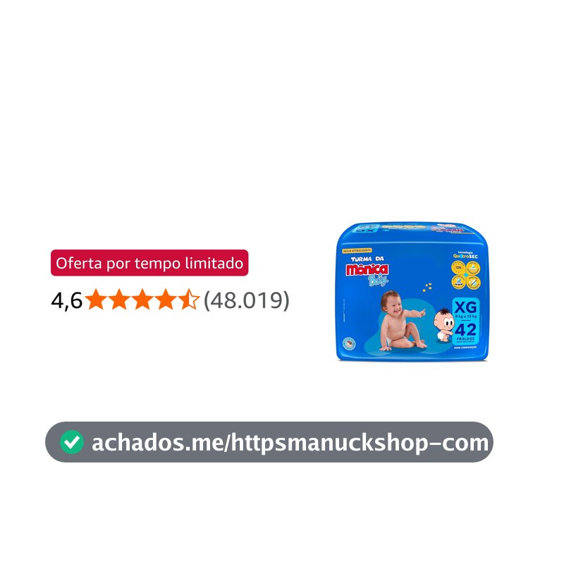 Fralda Turma da Mônica Baby Mega XG 42 Unidades
