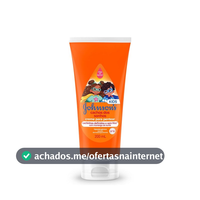Creme para Pentear Johnson's Baby Cachos dos Sonhos, 200ml