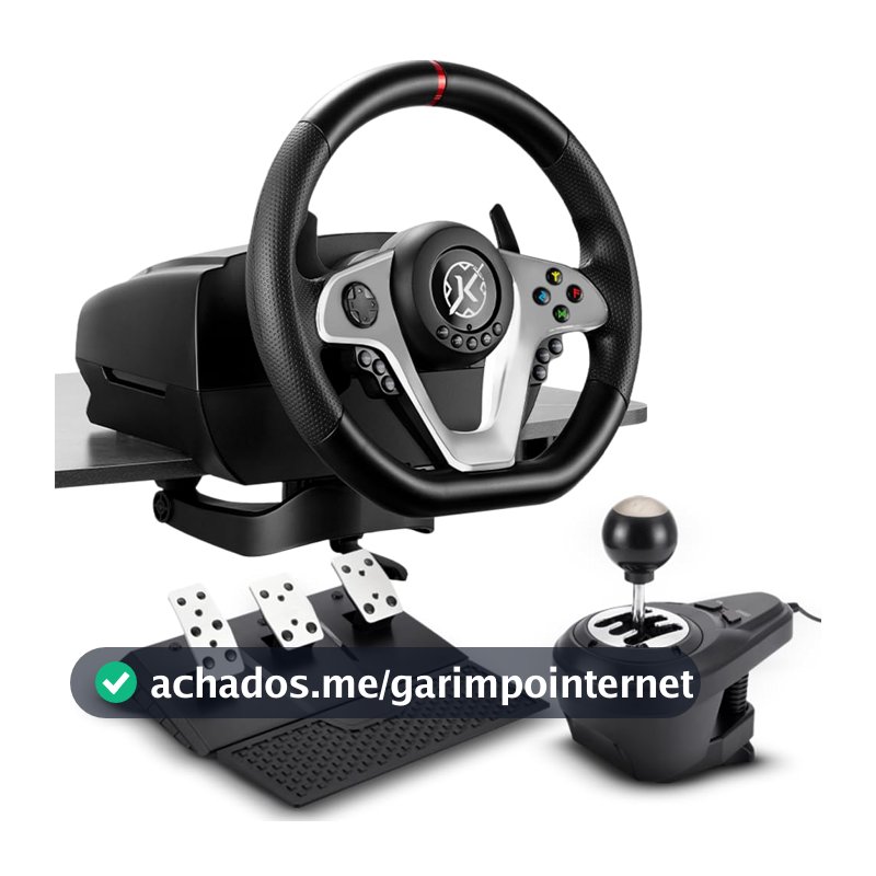 Kalkan Kit Simulador de Corrida G500 ProRacing Volante Pedais e Câmbio USB Force Feedback 3.2Nm 900° Compatível c/ PC, Xbox, PS4 - KLK00032