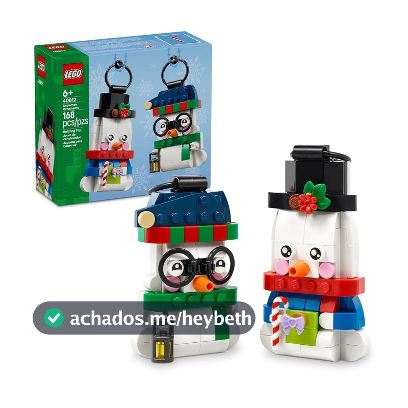 LEGO Enfeites de Bonecos de Neve; Decorações de Natal 40812
