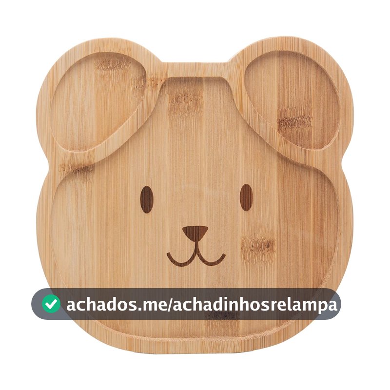 LYOR - Prato Infantil Dog 20cm x 20cm x 1,2cm Bambu