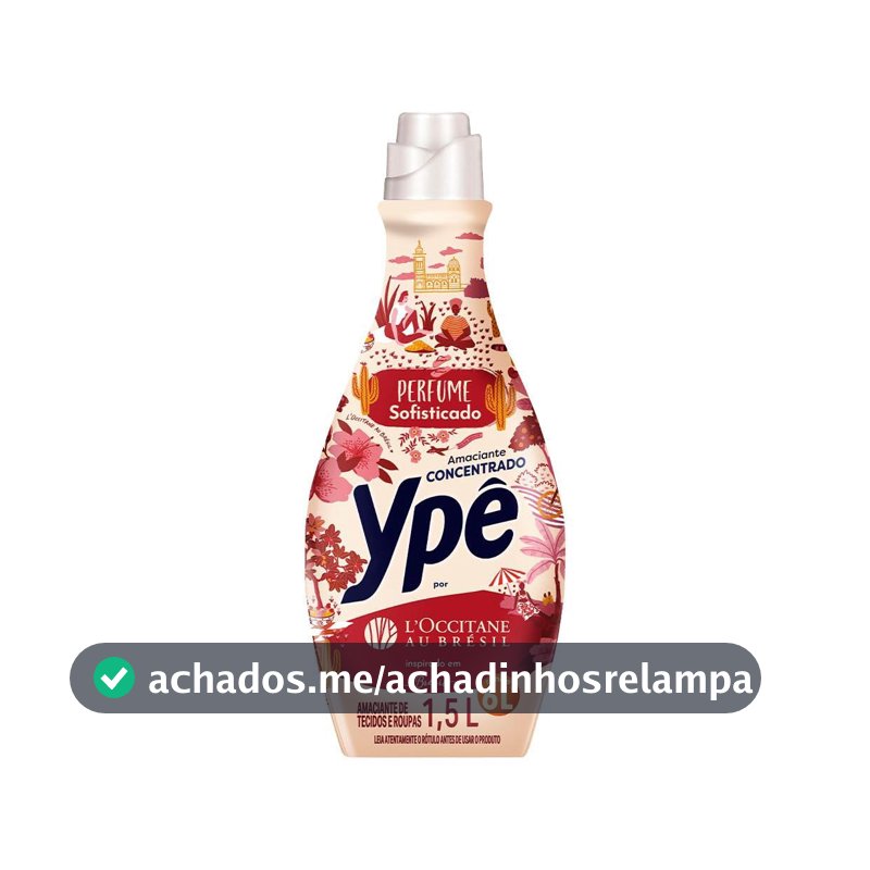 Ypê Amaciante de Roupa Concentrado L'Occitane au Brésil Frasco 1,5l