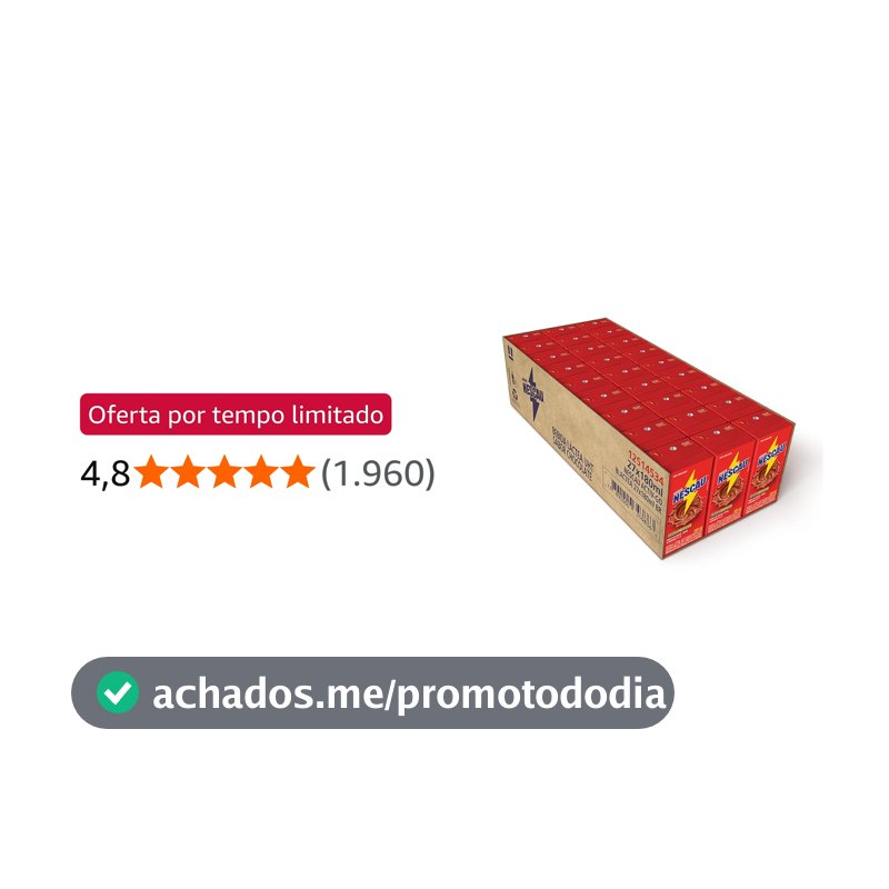 Nescau Bebida Láctea 180ml caixa com 27 unidades
