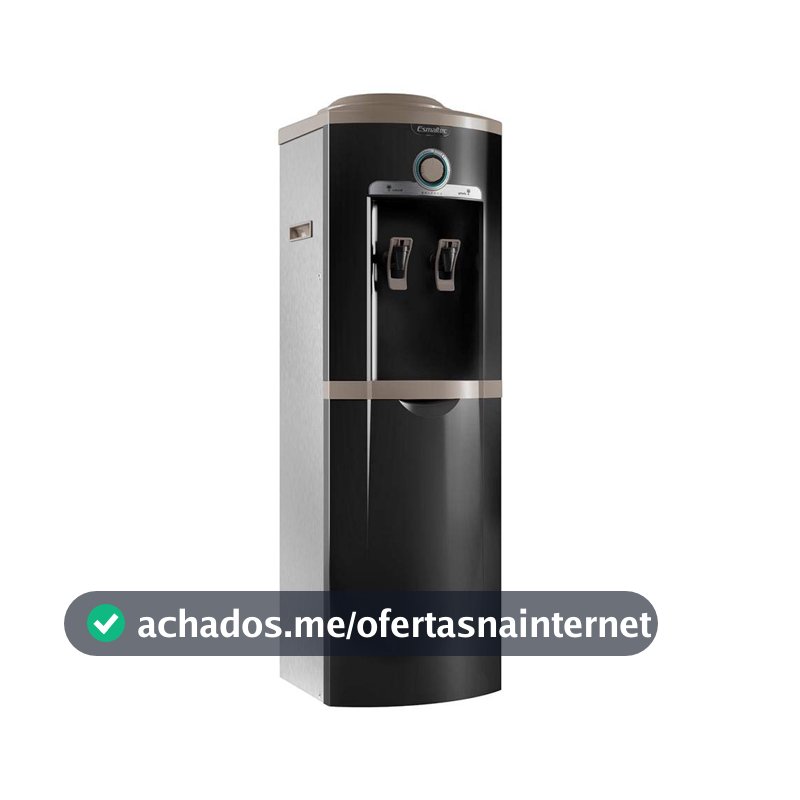 Bebedouro Gelágua Esmaltec EGC35B Coluna Natural e Gelada Preto/Inox 127V