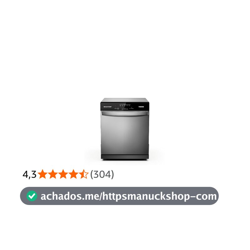Brastemp Lava-Louças de Piso BLF08BS Cinza 60x56x66 cm 8 Serviços com Função Acquaspray e Painel Intuitivo 67 dBA ( voltagem 220V)