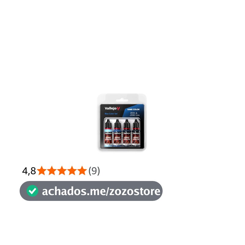 Vallejo Jogo de cores 72376 Conjunto de cores azuis (4 x 18 ml)