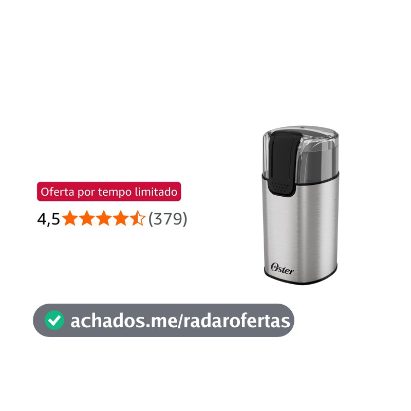 Oster Moedor de Café Elétrico Inox, 150W, OMDR110, 127V