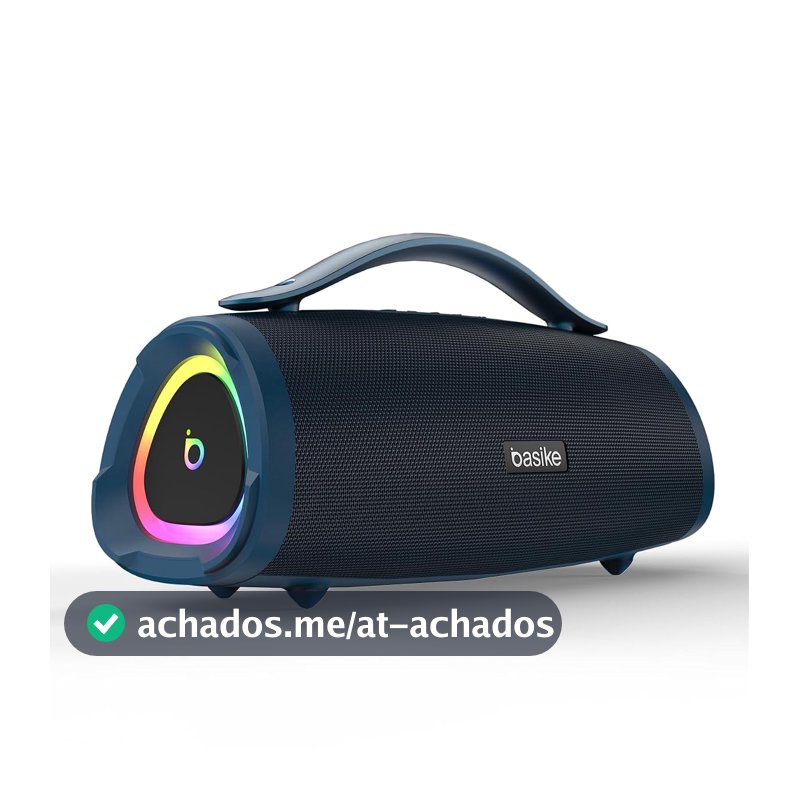 Basike Caixa de Som Bluetooth Portátil, 160W RMS (200W Pico), TWS Estéreo