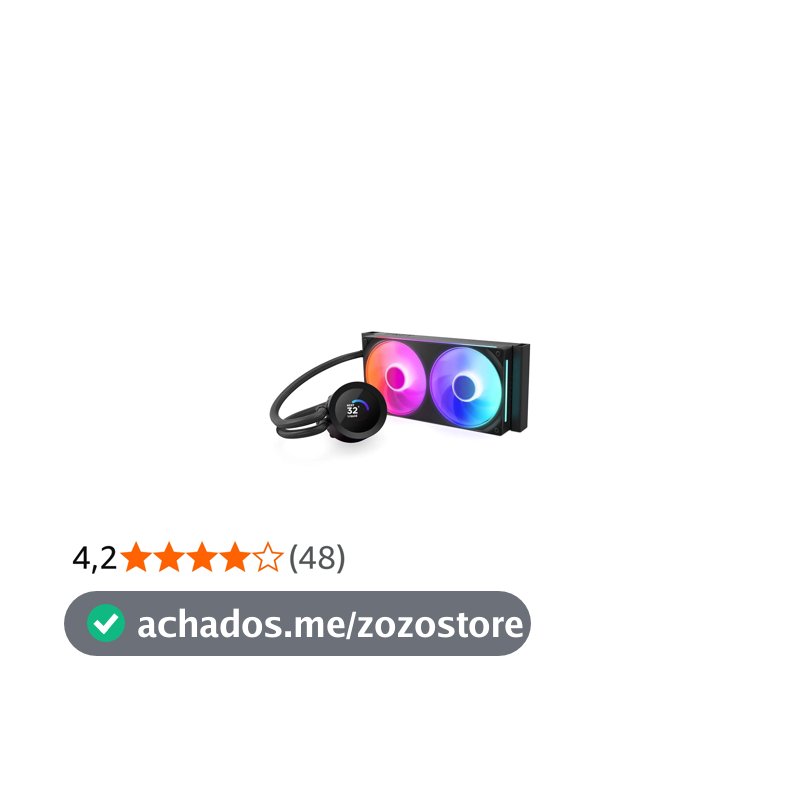 Water Cooler NZXT Kraken Plus 240 RGB Preto com Tela LCD 240mm RL-KN240-B2