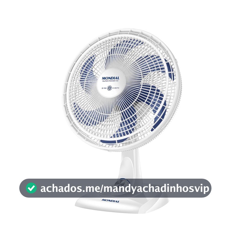 Ventilador de Mesa Mondial VSP-40-W Super Power 40CM Branco 110V