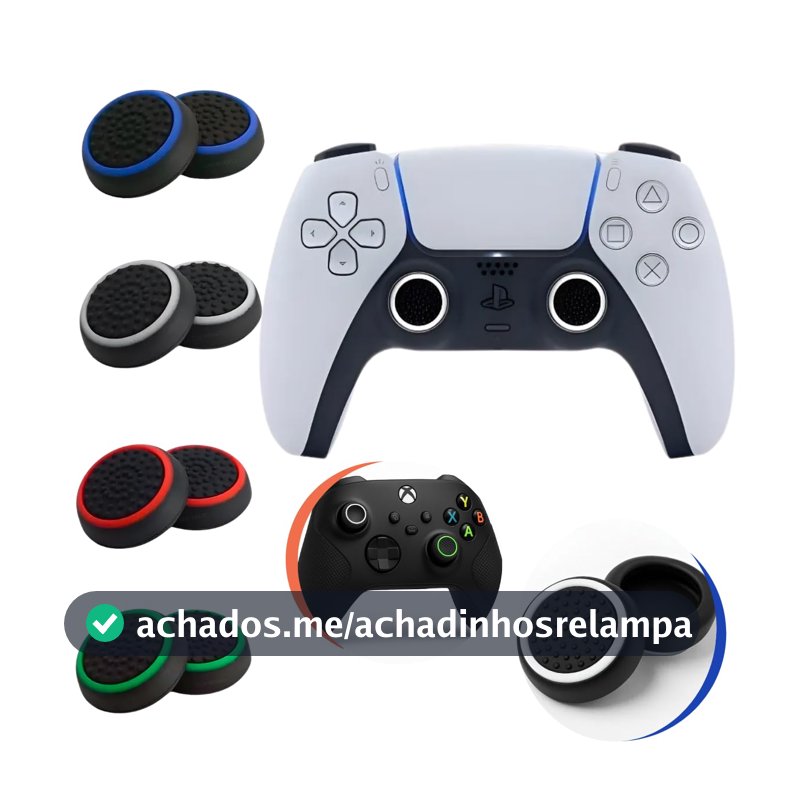 Kit 10 Grips Protetores de Analógico Borracha Silicone