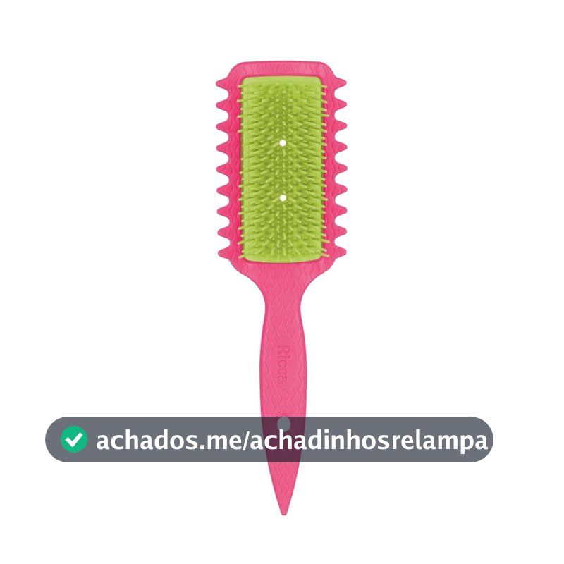 Ricca, Escova de Cabelo Fitagem, Flex Fita Curl, Define os cachos, Cor Rosa