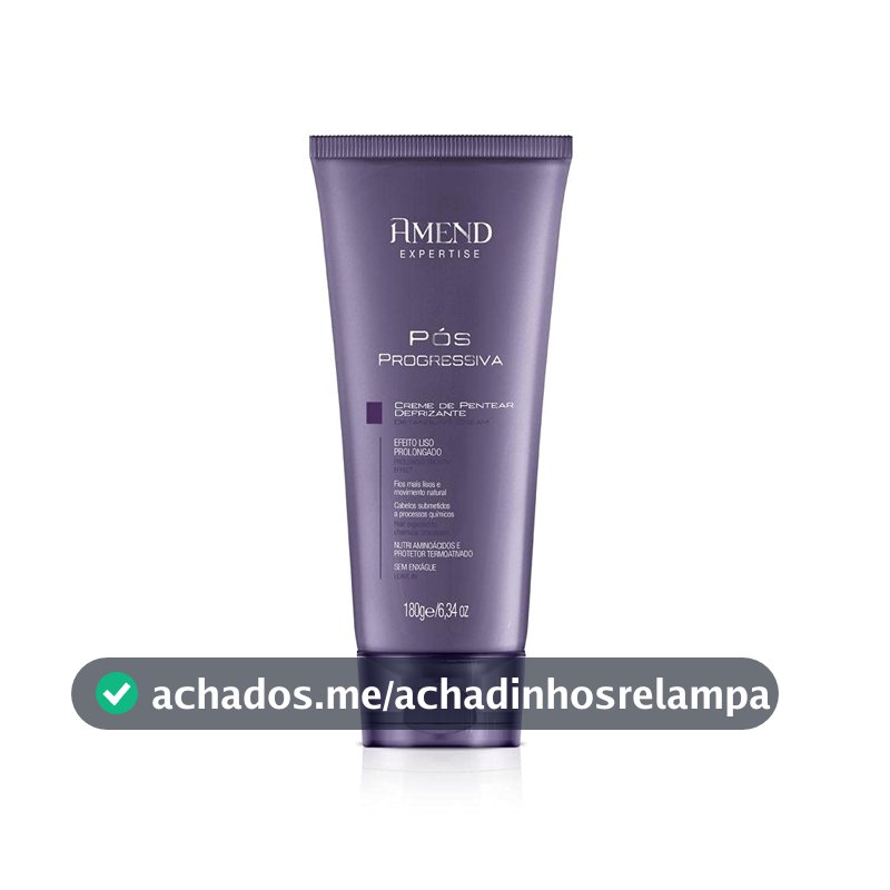 Amend Creme De Pentear Defrizante Pós Progressiva 180 G